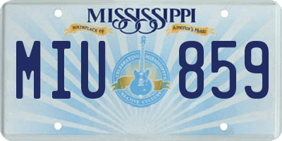 MS license plate MIU859