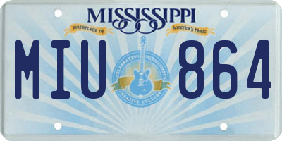 MS license plate MIU864