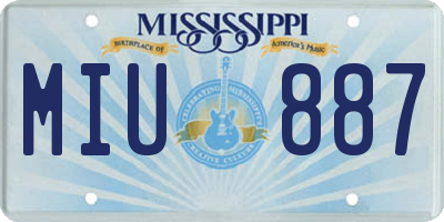 MS license plate MIU887