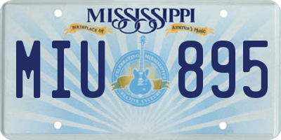 MS license plate MIU895
