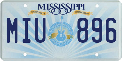 MS license plate MIU896