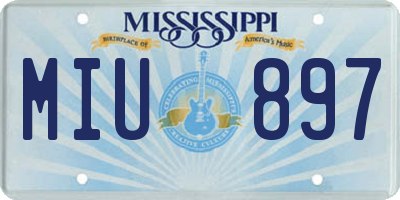MS license plate MIU897