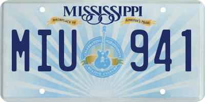 MS license plate MIU941