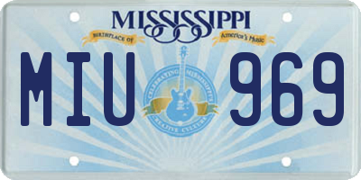 MS license plate MIU969