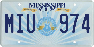 MS license plate MIU974