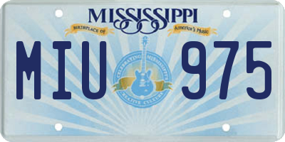 MS license plate MIU975