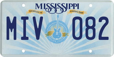 MS license plate MIV082