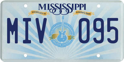 MS license plate MIV095