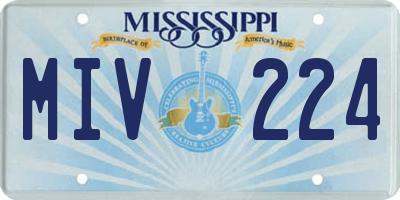 MS license plate MIV224