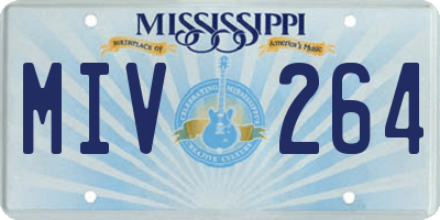 MS license plate MIV264