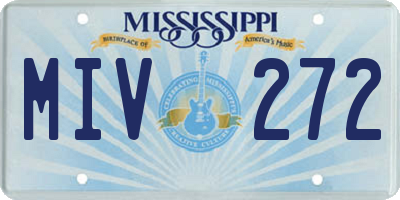 MS license plate MIV272