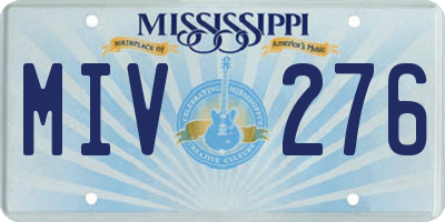 MS license plate MIV276