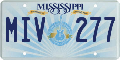 MS license plate MIV277