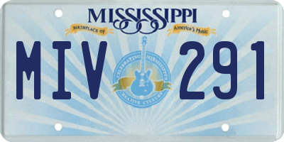 MS license plate MIV291