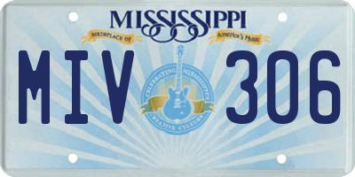 MS license plate MIV306