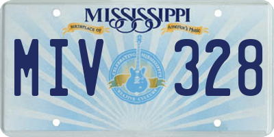 MS license plate MIV328