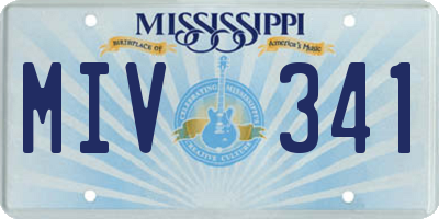 MS license plate MIV341