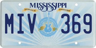 MS license plate MIV369
