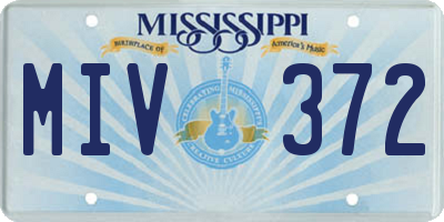 MS license plate MIV372