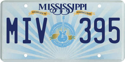 MS license plate MIV395