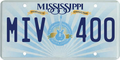 MS license plate MIV400