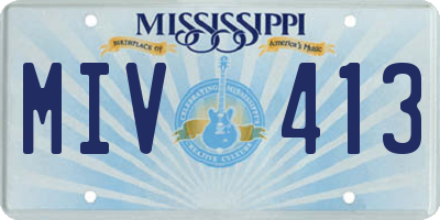 MS license plate MIV413