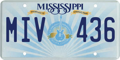 MS license plate MIV436