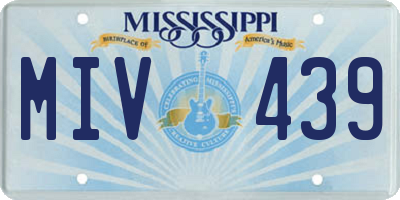 MS license plate MIV439