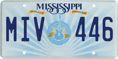 MS license plate MIV446