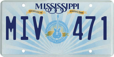 MS license plate MIV471