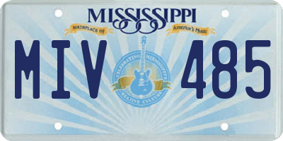 MS license plate MIV485