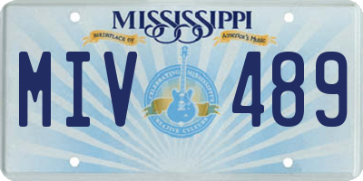 MS license plate MIV489