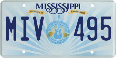 MS license plate MIV495