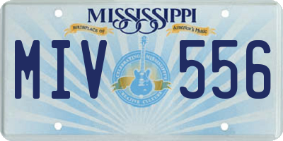 MS license plate MIV556
