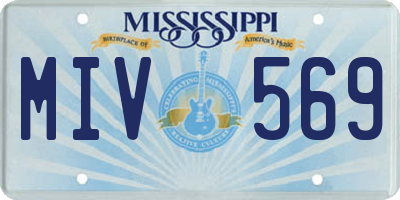 MS license plate MIV569