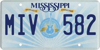 MS license plate MIV582