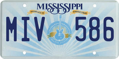 MS license plate MIV586