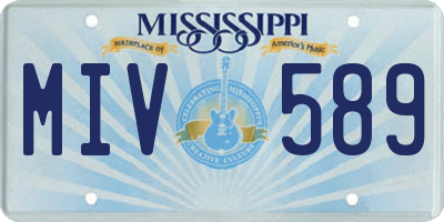 MS license plate MIV589