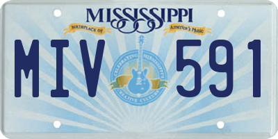MS license plate MIV591