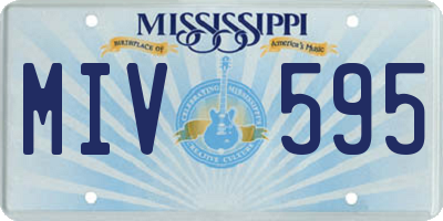 MS license plate MIV595