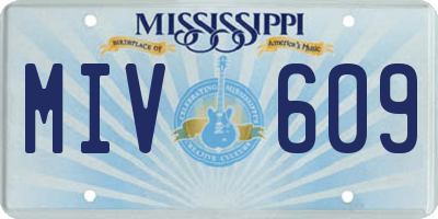 MS license plate MIV609
