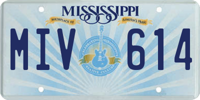 MS license plate MIV614