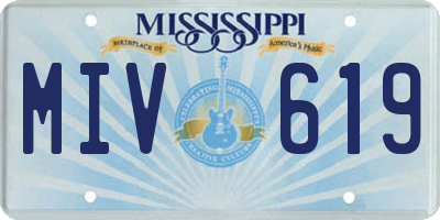 MS license plate MIV619