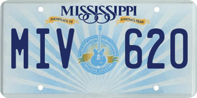 MS license plate MIV620
