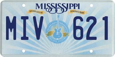 MS license plate MIV621