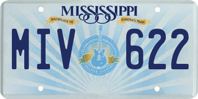 MS license plate MIV622