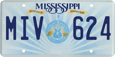 MS license plate MIV624