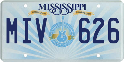 MS license plate MIV626