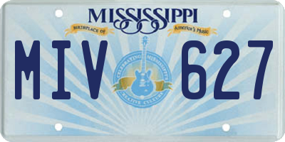 MS license plate MIV627