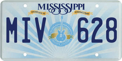 MS license plate MIV628